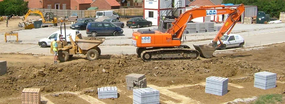Groundworks, Civil Engineering and Road building for New homes in Northampton