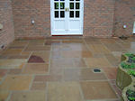 Natural Stone Patio Slabs with inset drainage